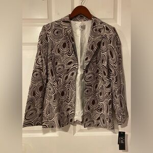 Le Suit Petite Women's MAH/IVRY Linen Blend Blazer Size 10P